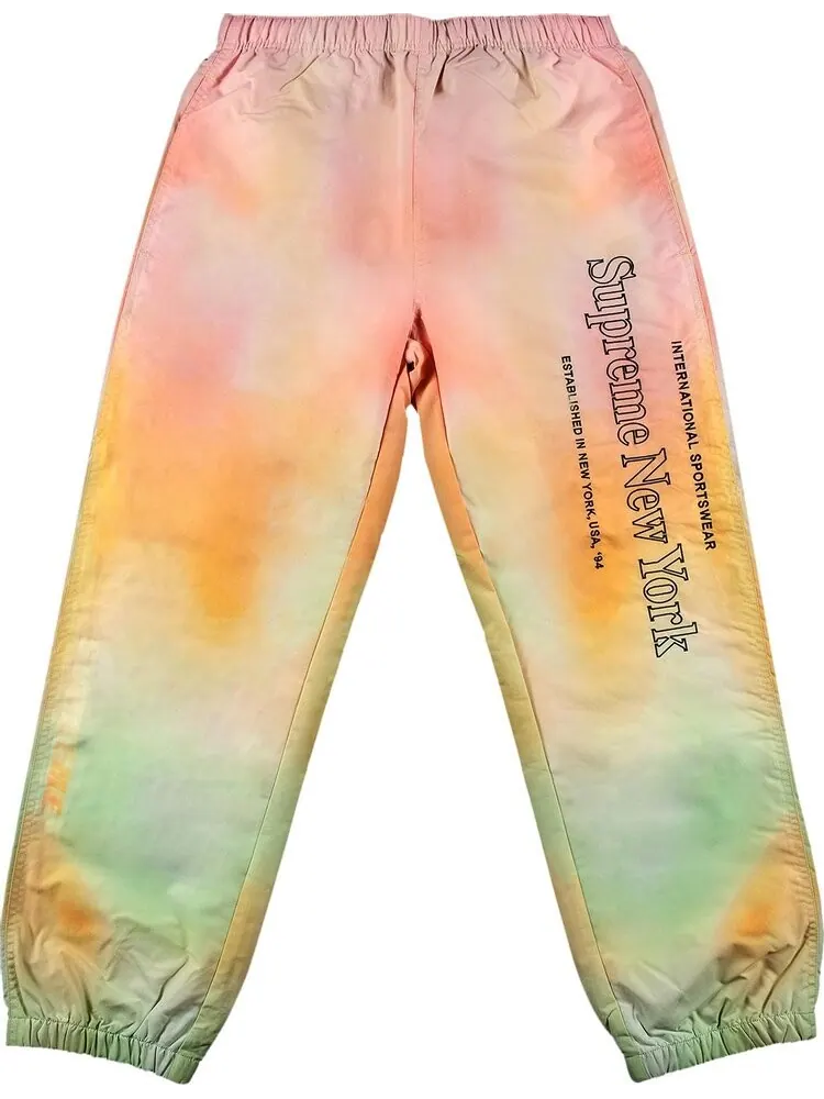 Брюки Supreme Side Logo Track Pant 'Yellow Gradient' — изображение 1 из 3, мульти