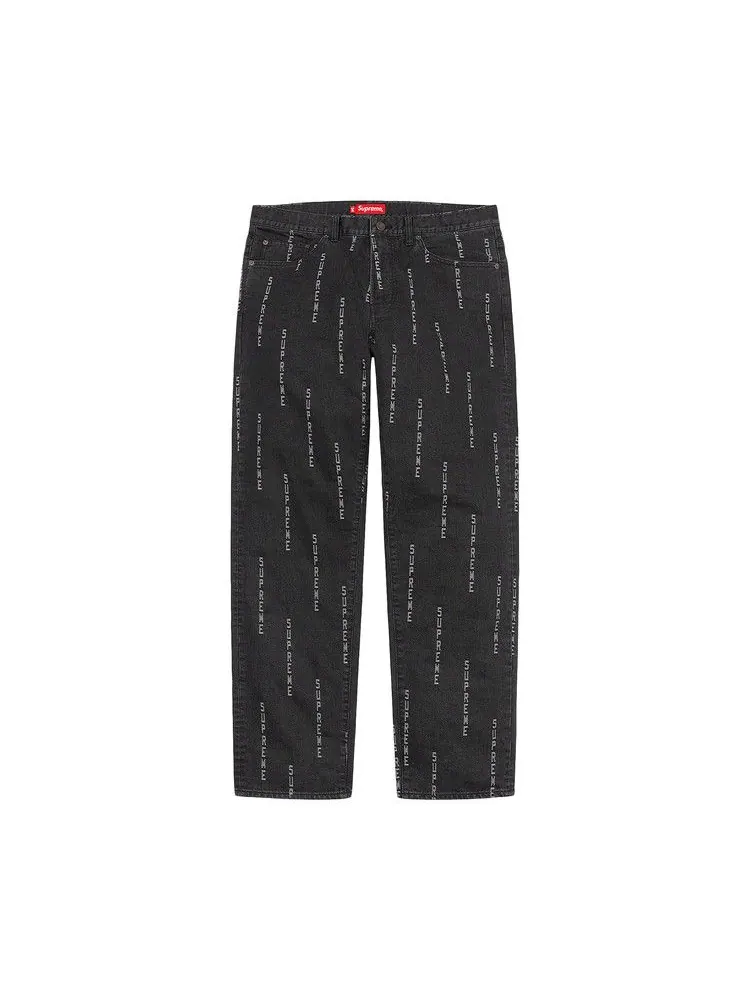 Джинсы Supreme Logo Stripe Jacquard Regular Jean — изображение 1 из 2, черный