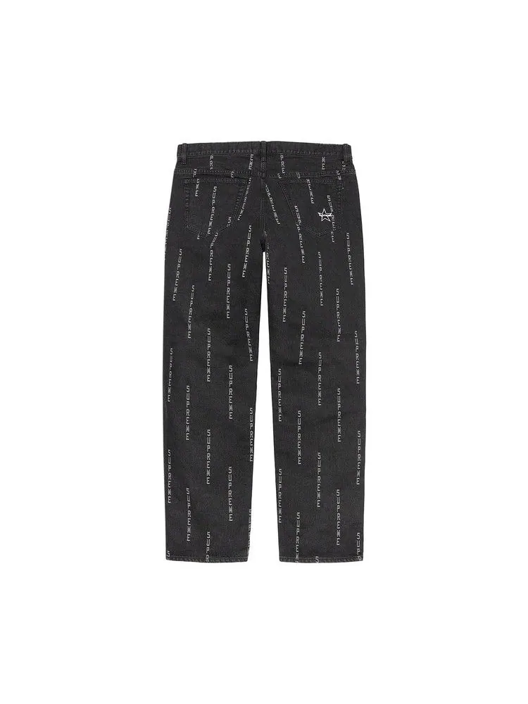 Джинсы Supreme Logo Stripe Jacquard Regular Jean — изображение 2 из 2, черный