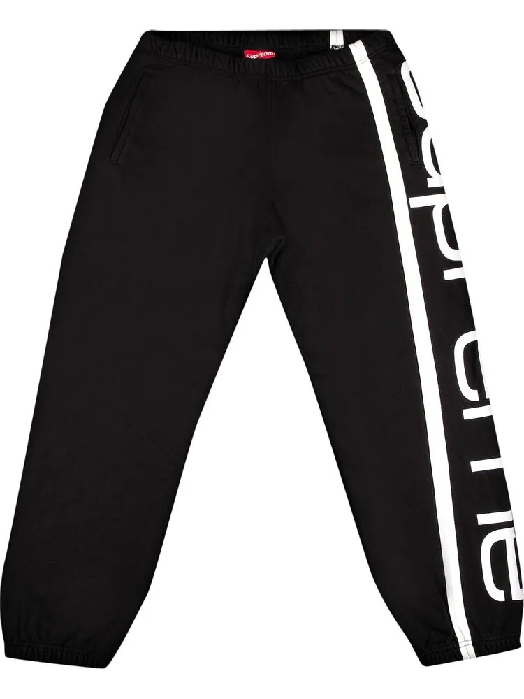 Спортивные брюки Supreme Big Logo Paneled Sweatpant 'Black' — изображение 1 из 3, черный