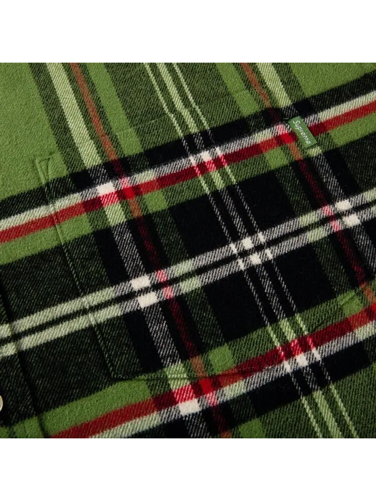 Рубашка Supreme Tartan Flannel Shirt 'Green' — изображение 2 из 2, зеленый