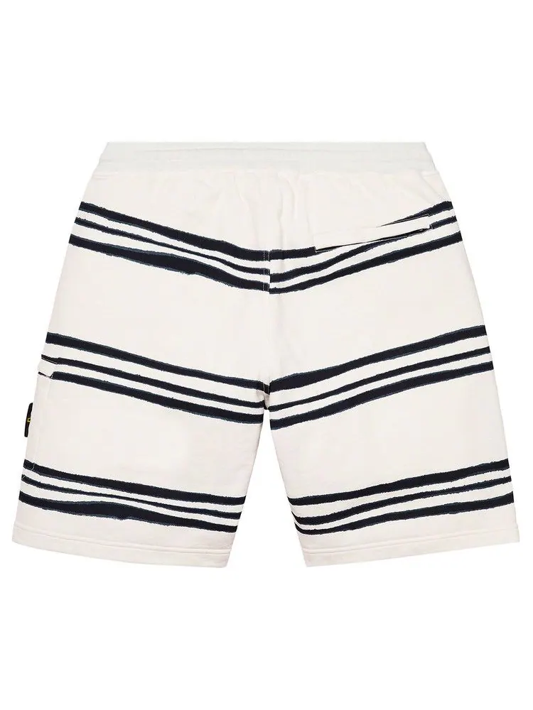 Спортивные шорты Supreme x Stone Island Warp Stripe Sweatshort — изображение 2 из 2, белый