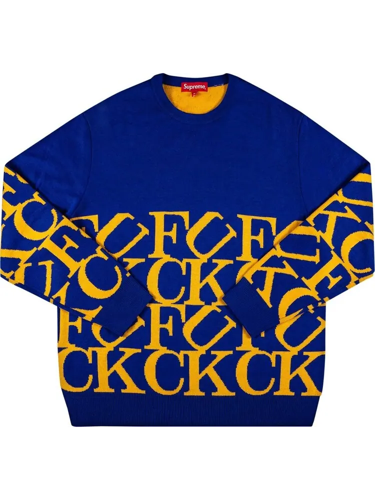 Свитер Supreme f*ck Sweater 'Royal' — изображение 1 из 2, синий