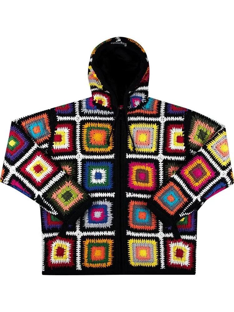 Свитер Supreme Crochet Hooded Zip Up Sweater 'Multicolor' — изображение 1 из 2, мульти