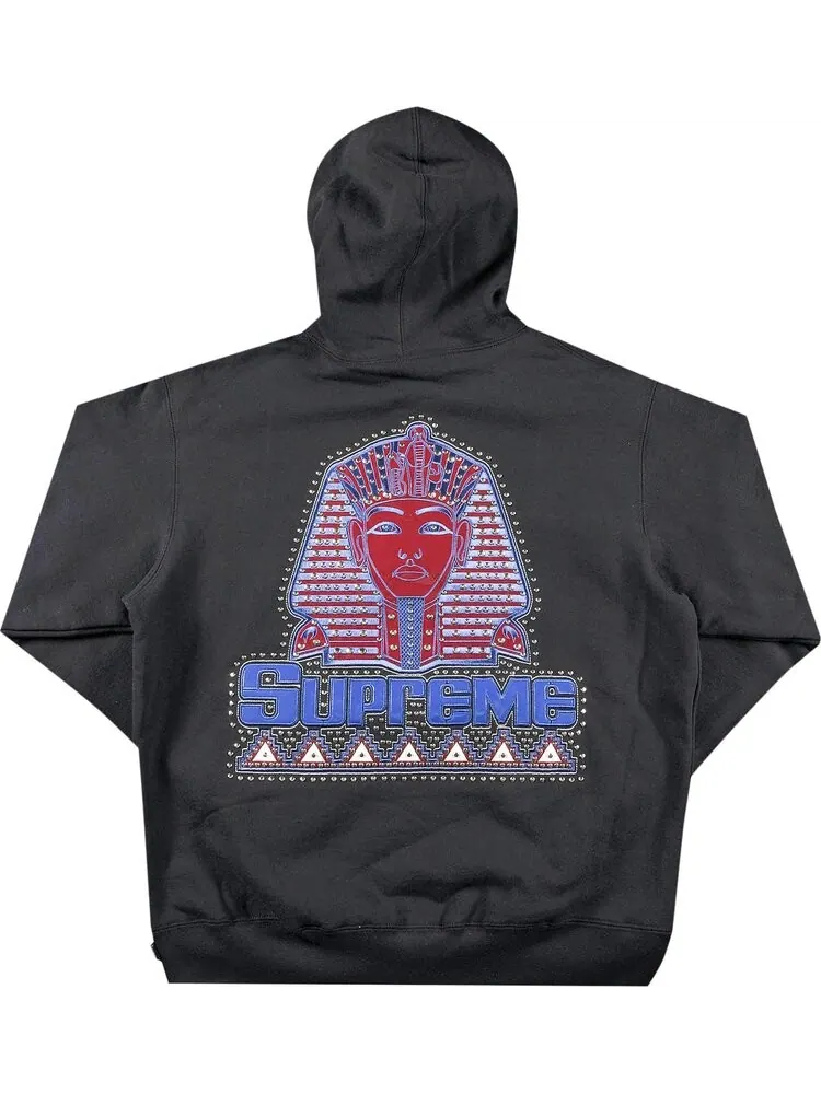 Толстовка Supreme Pharaoh Studded Hooded Sweatshirt 'Black' — изображение 2 из 3, черный