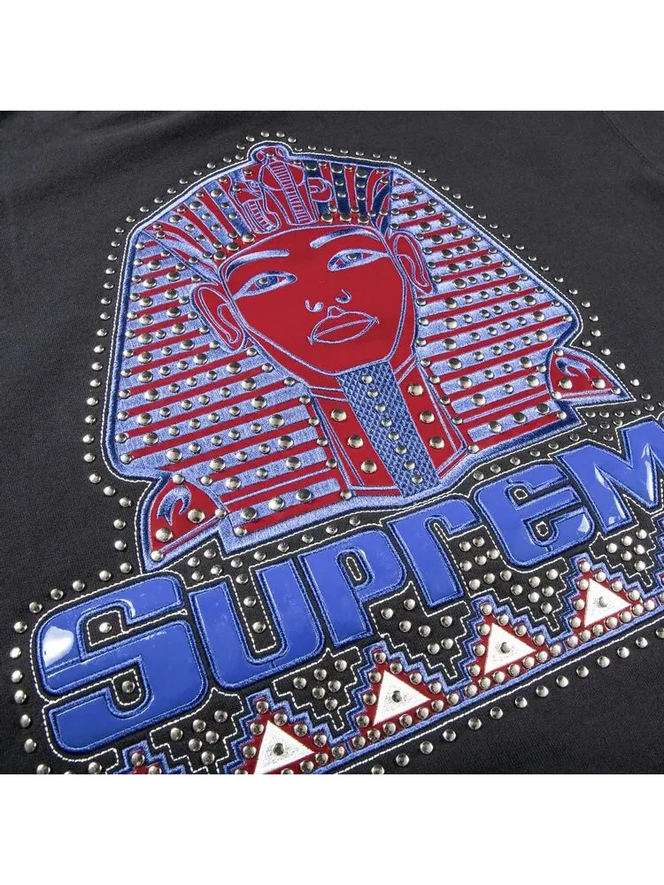 Толстовка Supreme Pharaoh Studded Hooded Sweatshirt 'Black' — изображение 3 из 3, черный