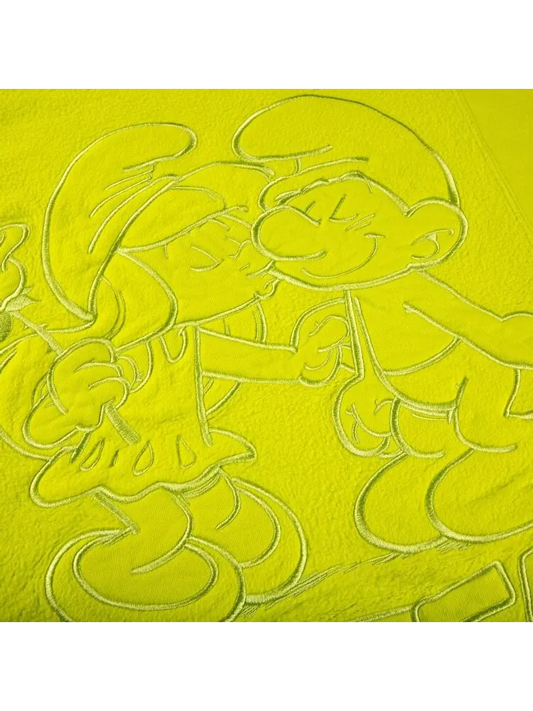Толстовка Supreme x Smurfs Hooded Sweatshirt 'Acid Green' — изображение 3 из 3, зеленый