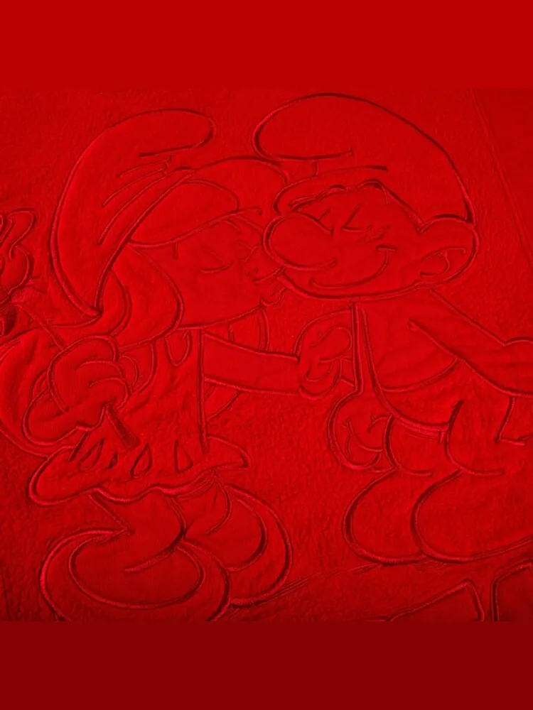 Толстовка Supreme x Smurfs Hooded Sweatshirt 'Red' — изображение 3 из 3, красный
