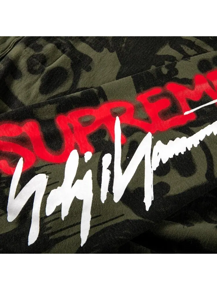 Толстовка Supreme x Yohji Yamamoto Hooded Sweatshirt 'Olive' — изображение 2 из 2, зеленый
