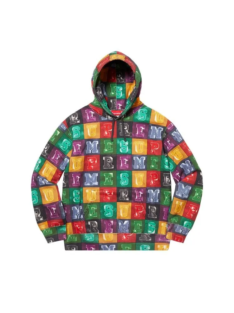 Толстовка Supreme Blocks Hooded Sweatshirt Multi — изображение 1 из 1, мульти