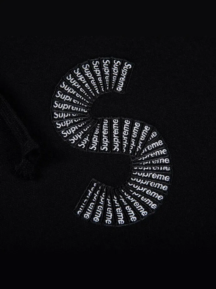 Толстовка Supreme S Logo Hooded Sweatshirt Black — изображение 2 из 2, черный