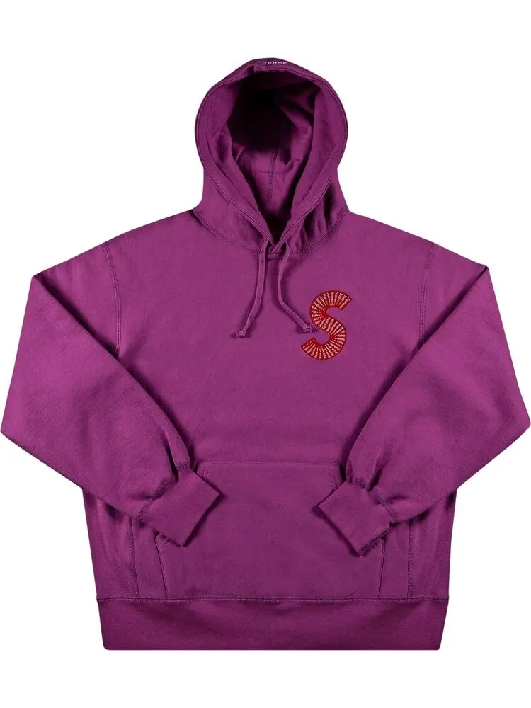 Толстовка Supreme S Logo Hooded Sweatshirt 'Bright Purple' — изображение 1 из 2, фиолетовый