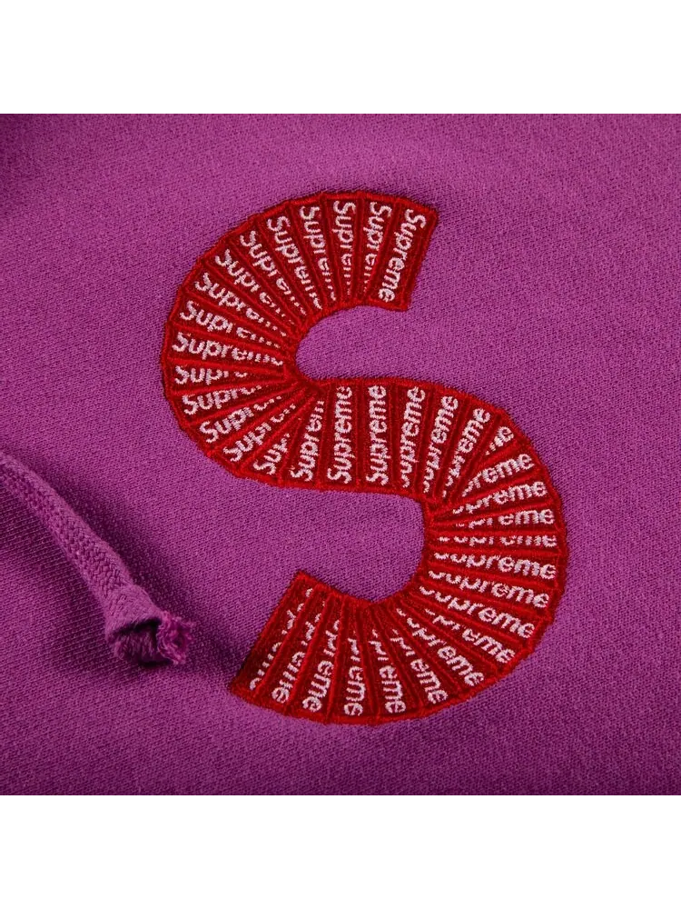Толстовка Supreme S Logo Hooded Sweatshirt 'Bright Purple' — изображение 2 из 2, фиолетовый