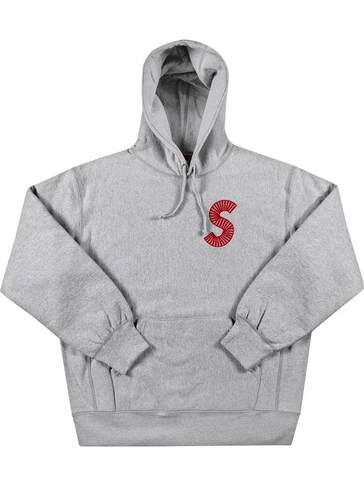 Толстовка Supreme S Logo Hooded Sweatshirt 'Heather Grey' — изображение 1 из 2, серый