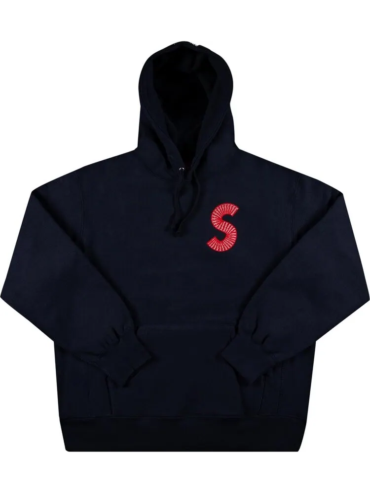 Толстовка Supreme S Logo Hooded Sweatshirt 'Navy' — изображение 1 из 2, синий