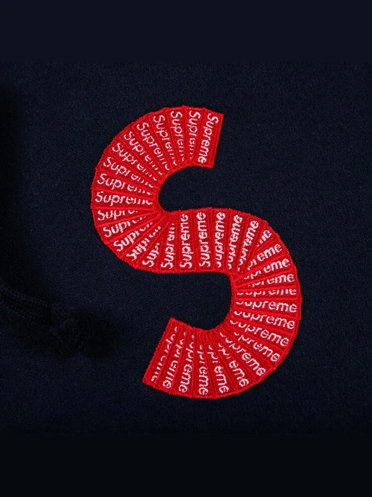 Толстовка Supreme S Logo Hooded Sweatshirt 'Navy' — изображение 2 из 2, синий