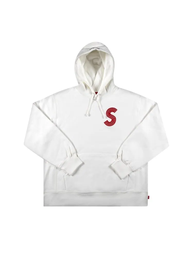 Толстовка Supreme S Logo Hooded Sweatshirt 'White' — изображение 1 из 2, белый
