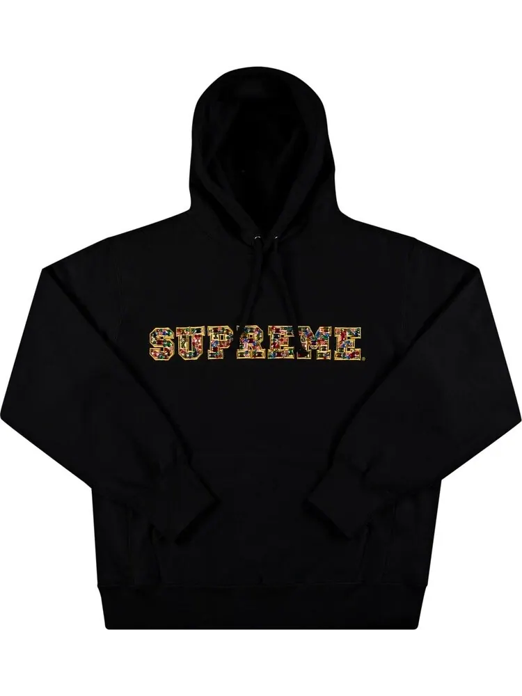 Толстовка Supreme Jewels Hooded Sweatshirt 'Black' — изображение 1 из 2, черный