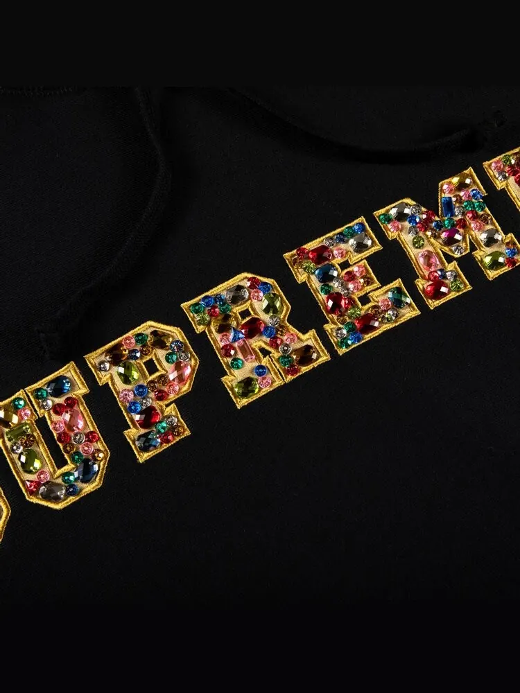 Толстовка Supreme Jewels Hooded Sweatshirt 'Black' — изображение 2 из 2, черный
