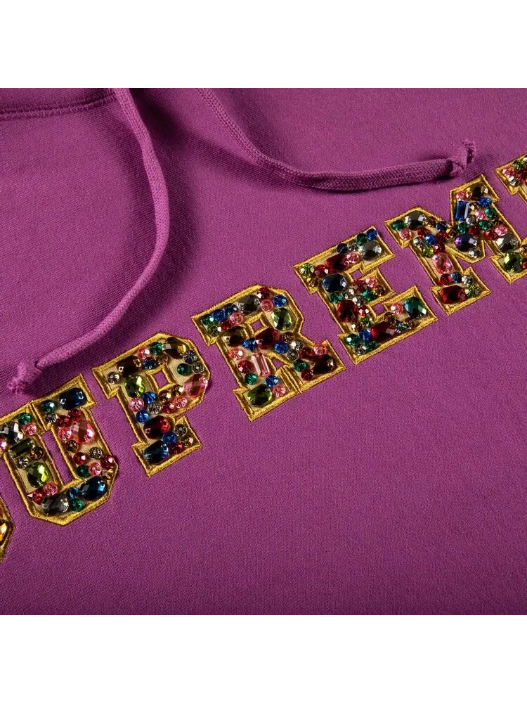 Толстовка Supreme Jewels Hooded Sweatshirt 'Bright Purple' — изображение 2 из 2, фиолетовый