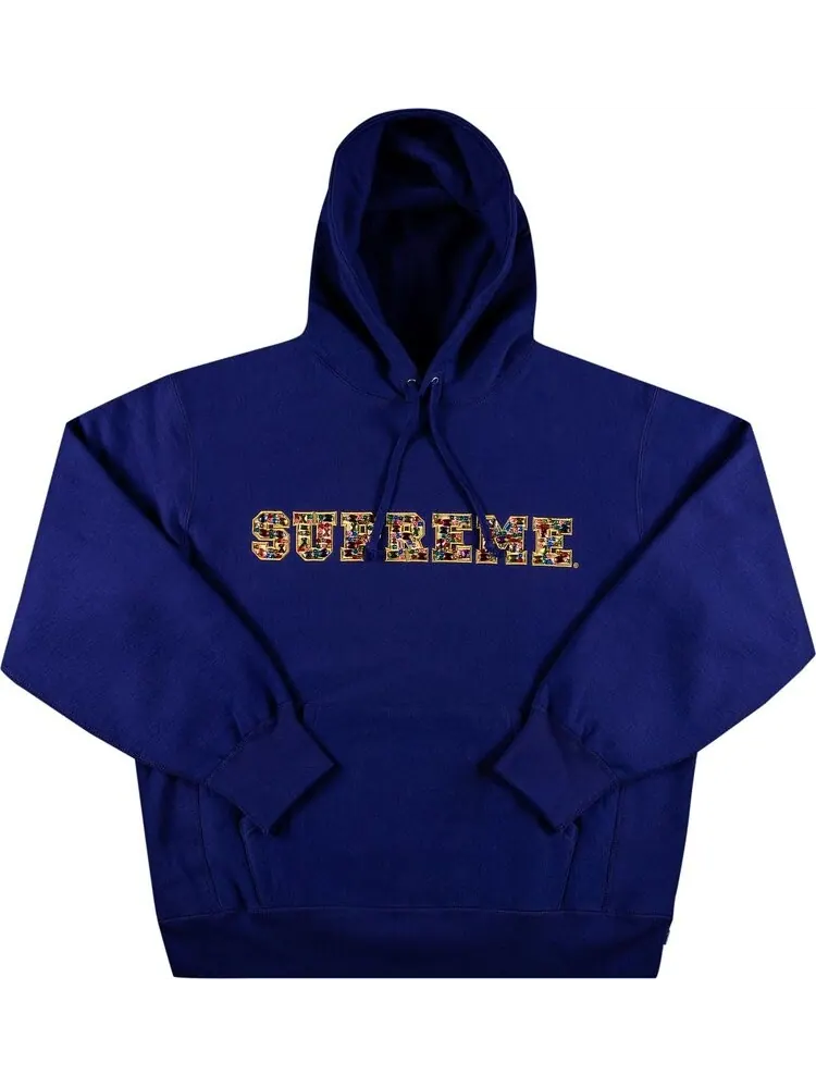 Толстовка Supreme Jewels Hooded Sweatshirt 'Dark Royal' — изображение 1 из 2, синий