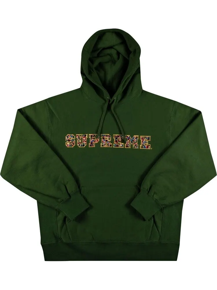 Толстовка Supreme Jewels Hooded Sweatshirt 'Green' — изображение 1 из 2, зеленый