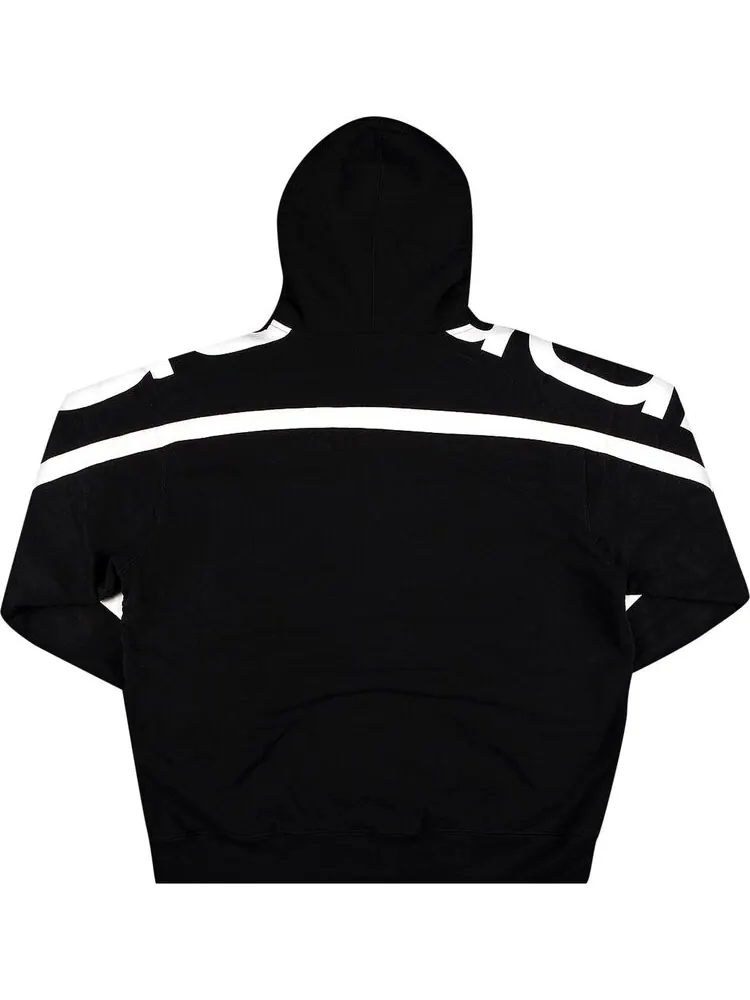Толстовка Supreme Big Logo Paneled Zip Up Hooded Sweatshirt 'Black' — изображение 2 из 3, черный
