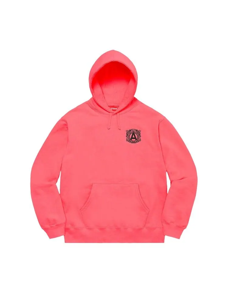 Толстовка Supreme Anti Hooded Sweatshirt Bright Coral — изображение 1 из 2, оранжевый