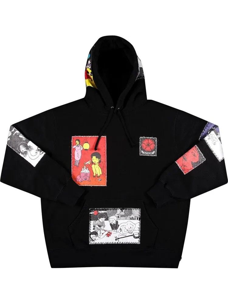 Толстовка Supreme x Toshio Saeki Hooded Sweatshirt 'Black' — изображение 1 из 3, черный