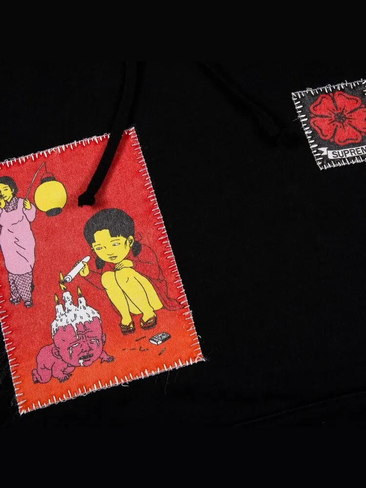 Толстовка Supreme x Toshio Saeki Hooded Sweatshirt 'Black' — изображение 3 из 3, черный