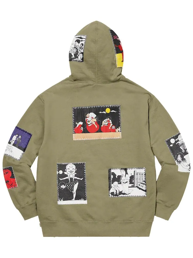 Толстовка Supreme x Toshio Saeki Hooded Sweatshirt 'Light Olive' — изображение 2 из 2, светлый оливковый