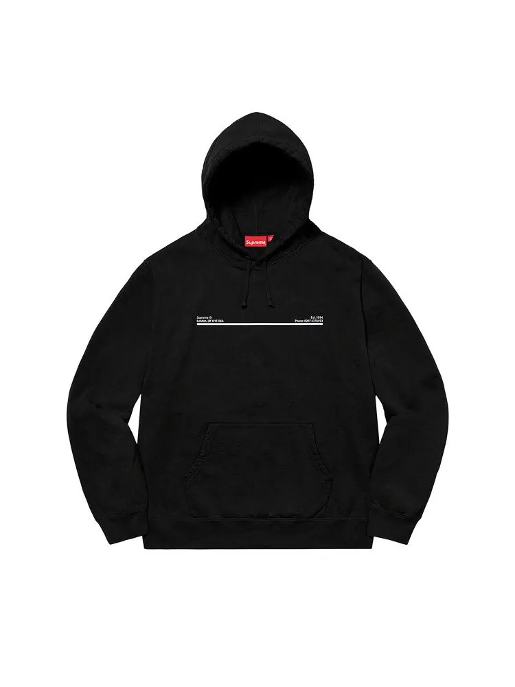 Толстовка Supreme Shop Hooded Sweatshirt - New York — изображение 1 из 1, черный