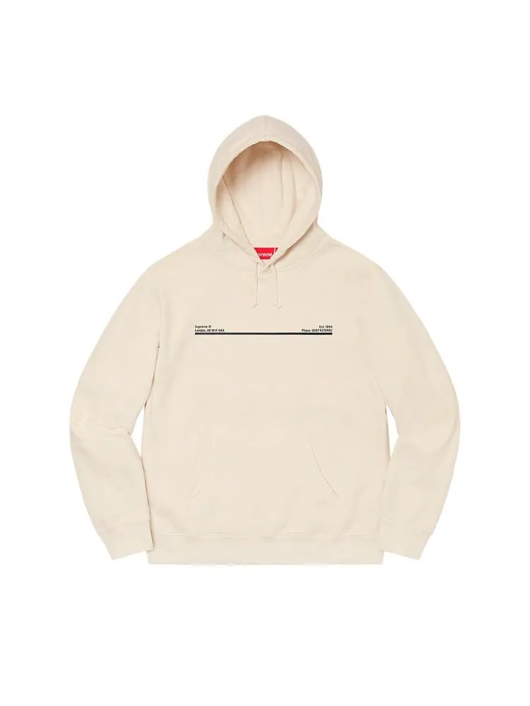 Толстовка Supreme Shop Hooded Sweatshirt - New York Natural — изображение 1 из 1, прозрачный