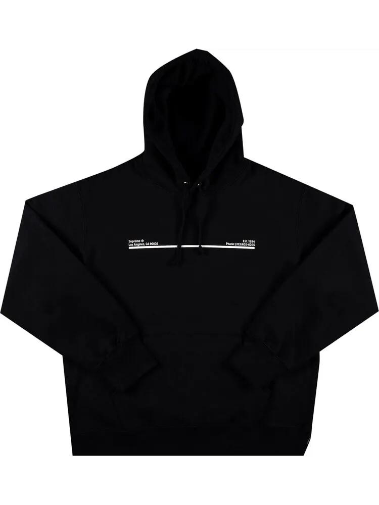 Толстовка Supreme Shop Hooded Sweatshirt - Los Angeles 'Black' — изображение 1 из 2, черный