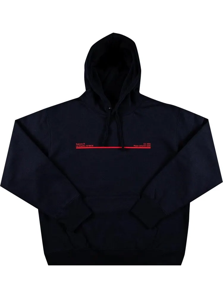 Толстовка Supreme Shop Hooded Sweatshirt - Los Angeles 'Navy' — изображение 1 из 2, синий