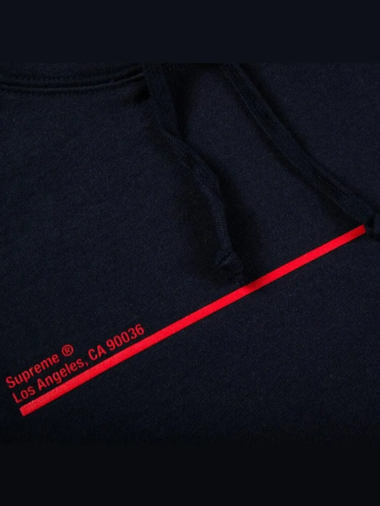 Толстовка Supreme Shop Hooded Sweatshirt - Los Angeles 'Navy' — изображение 2 из 2, синий