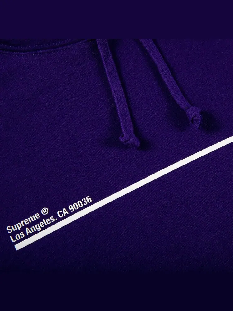Толстовка Supreme Shop Hooded Sweatshirt - Los Angeles 'Purple' — изображение 2 из 2, фиолетовый