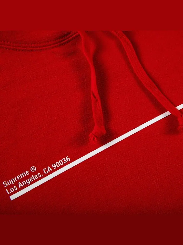 Толстовка Supreme Shop Hooded Sweatshirt - Los Angeles 'Red' — изображение 2 из 2, красный