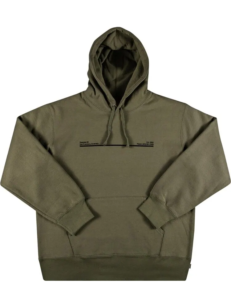 Толстовка Supreme Shop Hooded Sweatshirt - San Francisco 'Light Olive' — изображение 1 из 2, зеленый