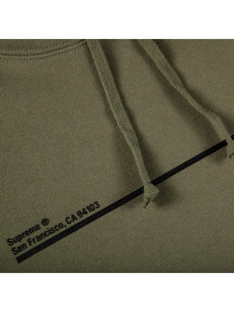 Толстовка Supreme Shop Hooded Sweatshirt - San Francisco 'Light Olive' — изображение 2 из 2, зеленый