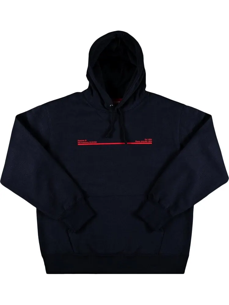 Толстовка Supreme Shop Hooded Sweatshirt - San Francisco 'Navy' — изображение 1 из 2, синий