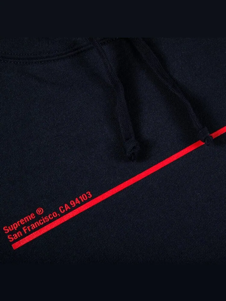Толстовка Supreme Shop Hooded Sweatshirt - San Francisco 'Navy' — изображение 2 из 2, синий