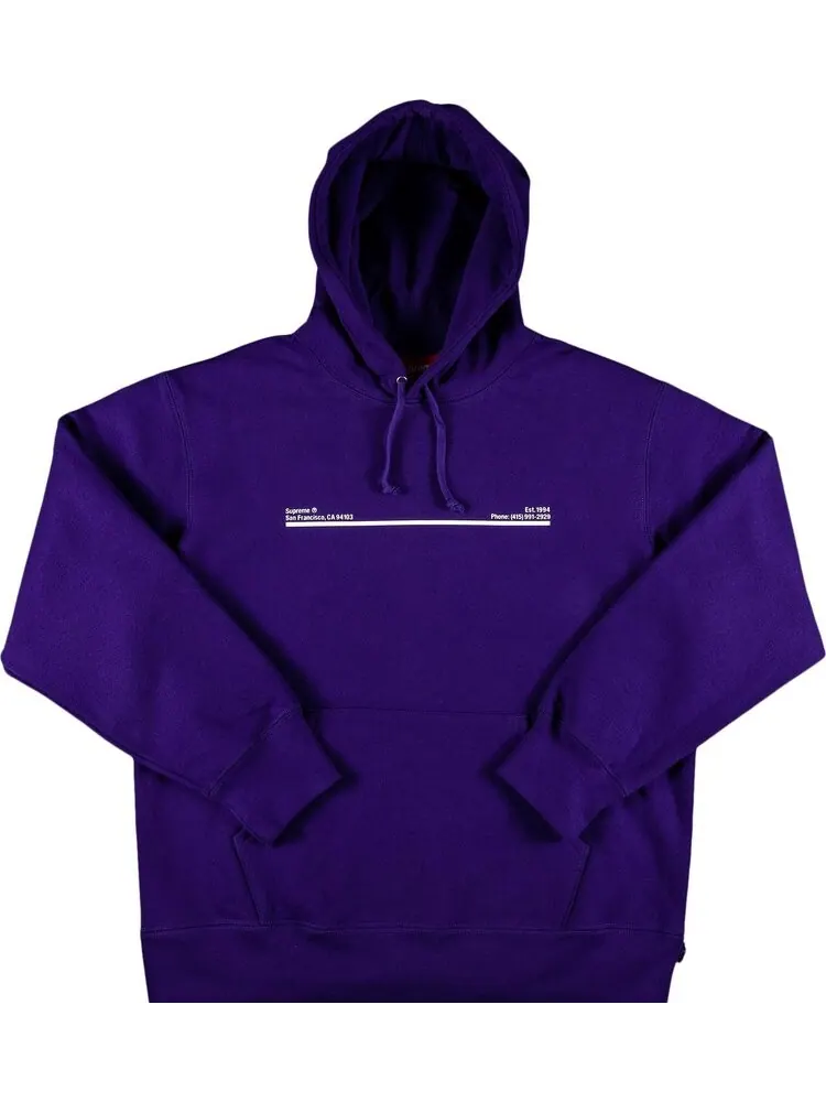 Толстовка Supreme Shop Hooded Sweatshirt - San Francisco 'Purple' — изображение 1 из 2, фиолетовый