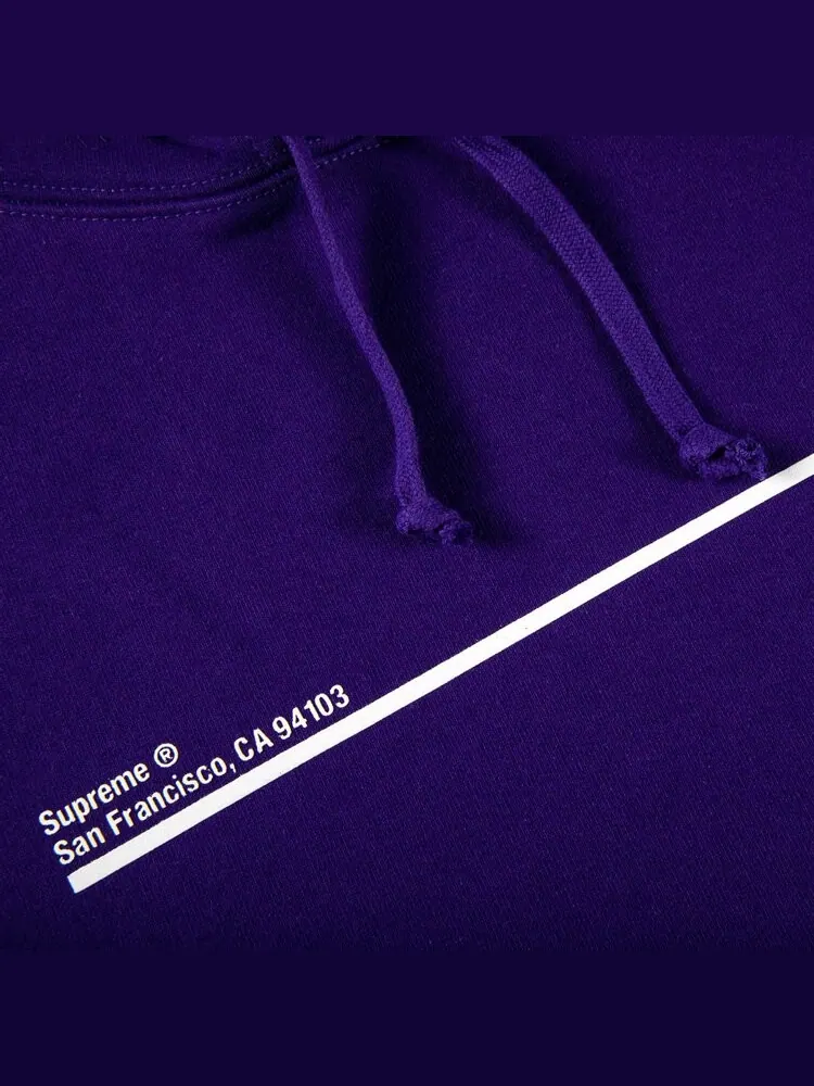 Толстовка Supreme Shop Hooded Sweatshirt - San Francisco 'Purple' — изображение 2 из 2, фиолетовый