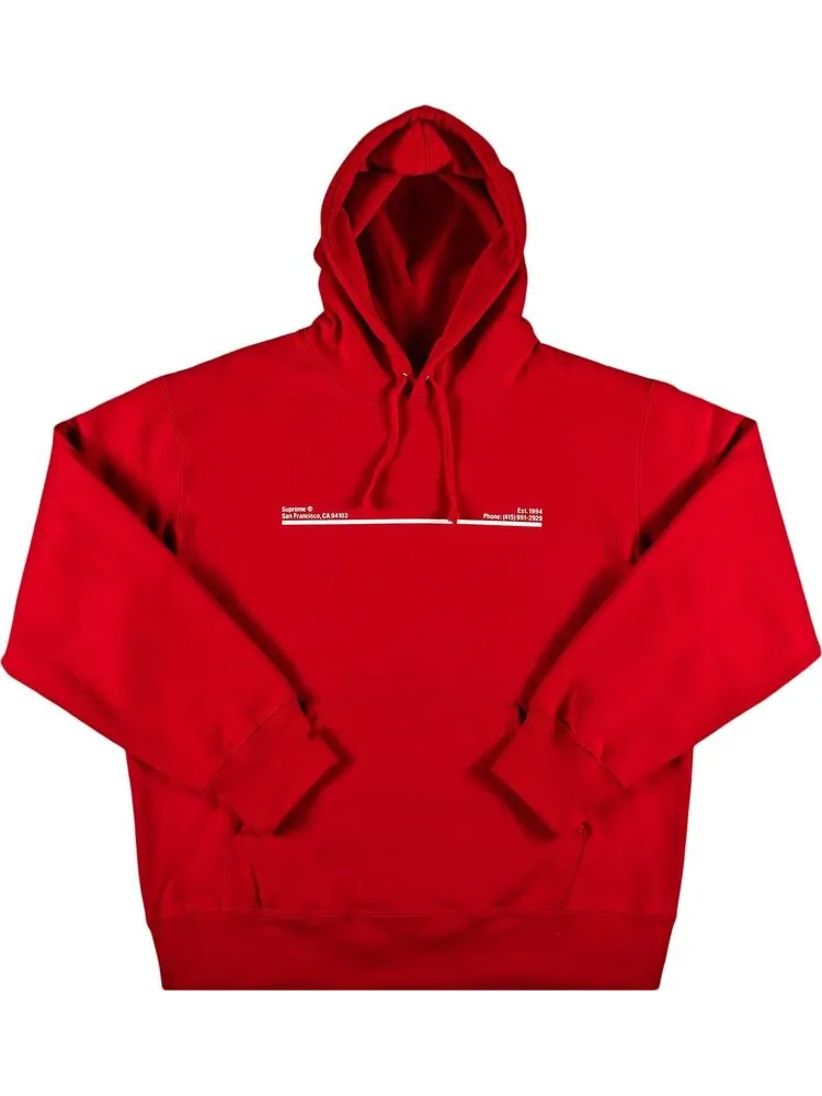 Толстовка Supreme Shop Hooded Sweatshirt - San Francisco 'Red' — изображение 1 из 2, красный