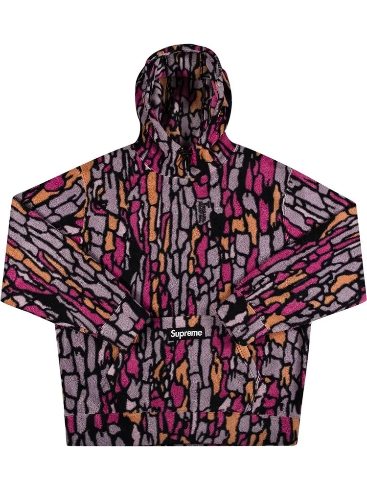 Толстовка Supreme x Polartec Hooded Sweatshirt 'Purple Treebark Camo' — изображение 1 из 2, мульти