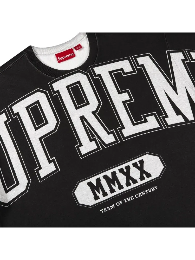 Толстовка Supreme Overprint Crewneck 'Ash Grey' — изображение 3 из 3, серый