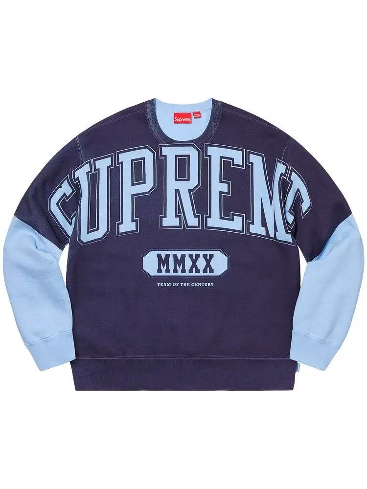 Свитшот Supreme Overprint Crewneck — изображение 1 из 1, синий