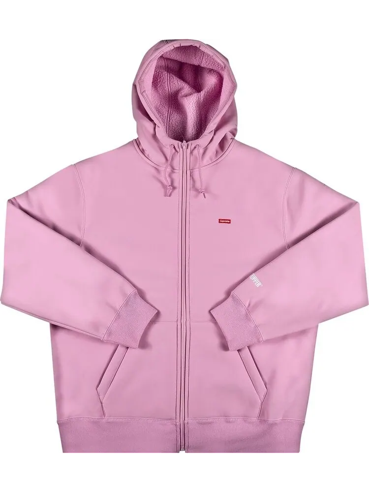 Толстовка Supreme x WINDSTOPPER Zip Up Hooded Sweatshirt 'Pink' — изображение 1 из 2, розовый