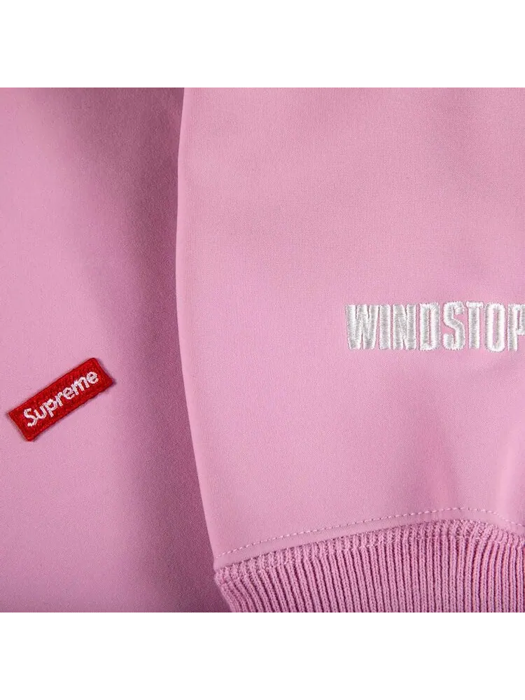 Толстовка Supreme x WINDSTOPPER Zip Up Hooded Sweatshirt 'Pink' — изображение 2 из 2, розовый